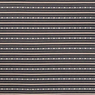 Kit Kemp Bow and Arrow Striped Fabric in Indigo